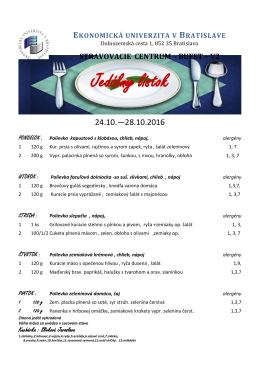 Jed&aacute;lny l&iacute;stok - Ekonomick&aacute; univerzita v Bratislave