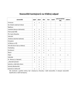 Stanovi&scaron;tě kontejnerů na tř&iacute;děn&yacute; odpad