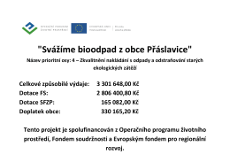 "Svážíme bioodpad z obce Přáslavice"