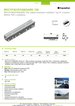 recyfix&reg;standard 100 - Hauraton .com hauraton.com
