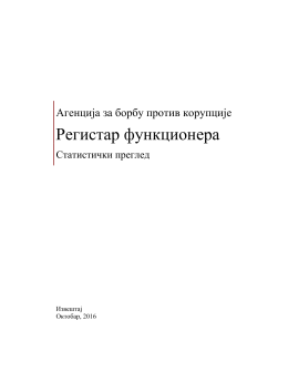 Регистар функционера - Агенција за борбу против корупције