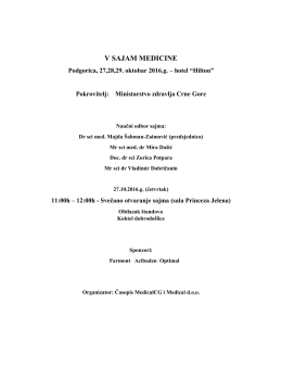 v sajam medicine - Farmaceutska komora Crne Gore
