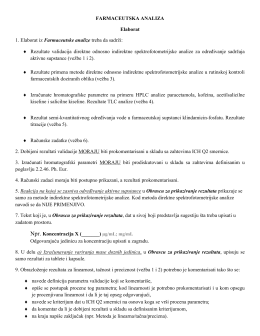 Uputstvo za pripremu elaborata 2016