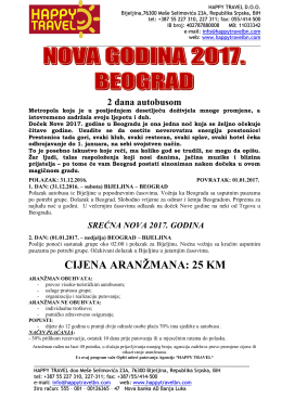 cijena aranžmana: 25 km - Happy Travel Bijeljina