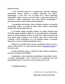Stomatolozi - ljekarska komora