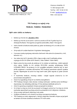 TPO Fondacija za najbolji strip PROBUDI, POKRENI, PROMIJENI