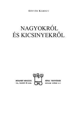 Nagyokról és kicsinyekről