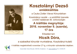 Kosztolányi Dezső - Csuka Zoltán Városi Könyvtár, Érd