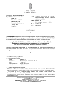 Ügyiratszám: BE/39/ 25465-035/2016. Ügyintéző: Kopcsákné