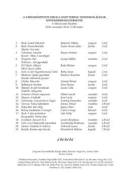 A n&ouml;vend&eacute;khangverseny programja - Let&ouml;lt&eacute;s