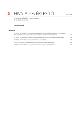 HIVATALOS &Eacute;RTES&Iacute;TŐ