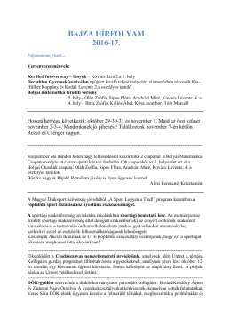 BAJZA H&Iacute;RFOLYAM 2016-17.