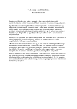 11. C oszt&aacute;ly oszt&aacute;lykir&aacute;ndul&aacute;sa B&uuml;kkszentkeresztre Szeptember 15
