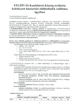 Zöldhulladék szórólap