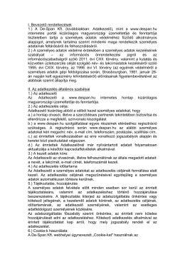 Adatvédelmi nyilatkozat - DE