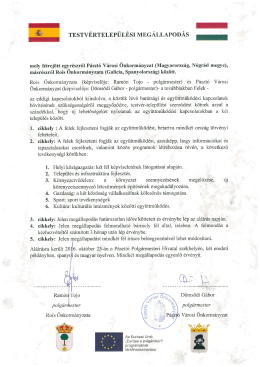 Testvér-települési Megállapodás