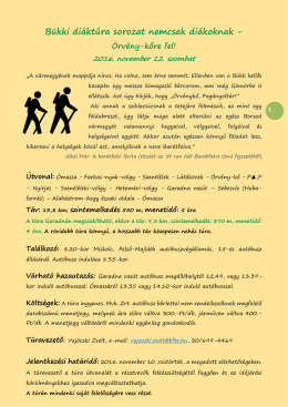 2016.november 12. (szombat) – DIÁKTÚRA, nemcsak diákoknak