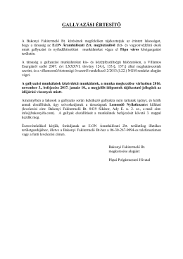 gallyazási értesítő - Pápa Város Honlapja