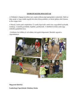 Szorgos kezek dolgoztak