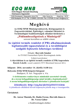 Meghívó - EOQ MNB