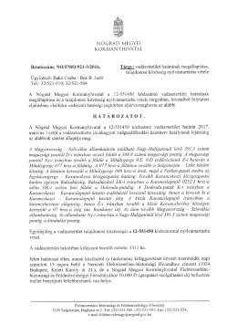12-551450 k&oacute;dsz&aacute;m&uacute; vad&aacute;szter&uuml;let hat&aacute;r&aacute;nak meg&aacute;llap&iacute;t&aacute;sa