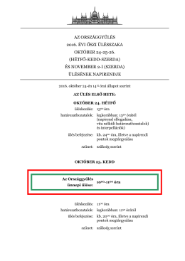 Napirend - Parlament