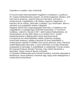Csabaikum a zsebbe, irány a fesztivál