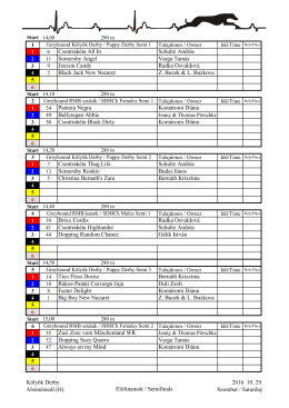 Kölyök Derby 2016 szombati előfutamok / Puppy Derby 2016 Race