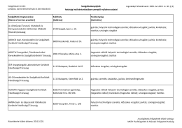 Szolg&aacute;ltat&aacute;sny&uacute;jt&oacute;k hat&oacute;s&aacute;gi nyilv&aacute;ntart&aacute;s&aacute;ban szereplő