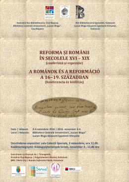 reforma și românii în secolele xvi – xix a románok és a reformáció a