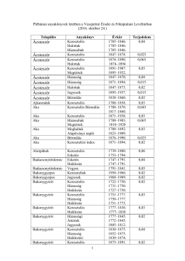 itt - Veszprémi Érseki és Főkáptalani Levéltár