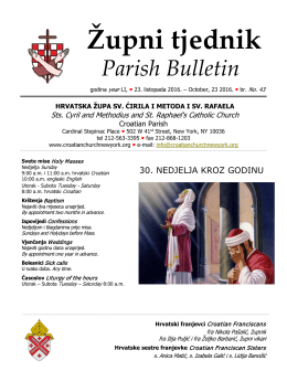 Župni tjednik - Croatian Church New York Home