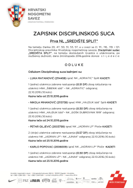 zapisnik disciplinskog suca