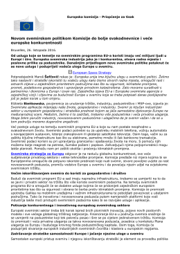 Novom svemirskom politikom Komisije do bolje
