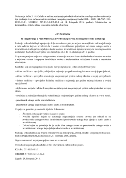 POZIV - Rrazvoj usluge OA za OSI