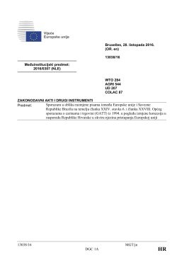 13038/16 MGT/jn DGC 1A Sporazum u obliku razmjene pisama