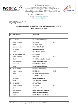 1-kolo-b1ml-29-10-2016 - Ko&scaron;arka&scaron;ki savez Brodsko