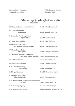 Produkcija Odjela za harmoniku, orgulje i udaraljke