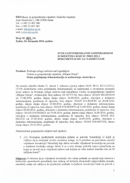 Page 1 EKO d.o.o. za gospodarenje otpadom Zadarske županije