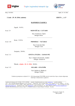 3. kolo - Regionalna vaterpolo liga