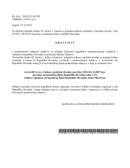 Općine Dubrava - Agencija za poljoprivredno zemljište