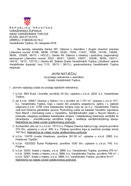 javni natječaj - Grad Varaždinske Toplice