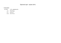 Diplomski ispiti - studeni 2016.
