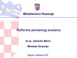 Reforma poreznog sustava - zg