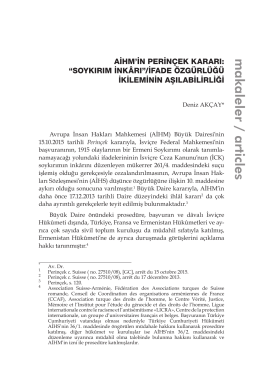 `soykırım inkarı`/ifade özgürlüğü ikileminin aşılabilirliği