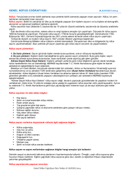 genel nüfus coğrafyası