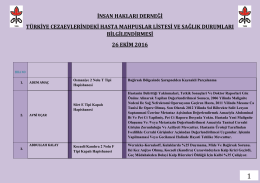 insan hakları derneği t&uuml;rkiye cezaevlerindeki hasta mahpuslar listesi