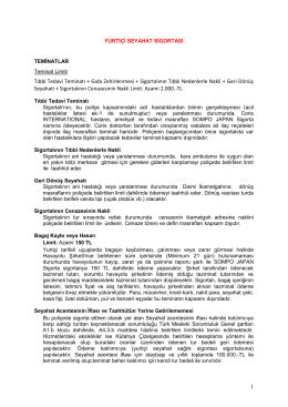 yurtiçi seyahat sigortası
