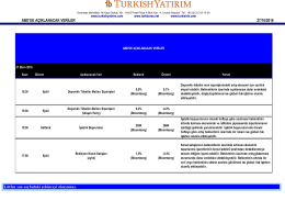 Piyasa Yorumu - Turkborsa.net