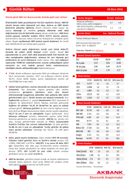 Günlük Bülten - Akbank Yatırımcı